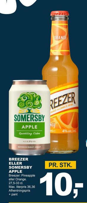 Let-Køb Breezer eller somersby apple tilbud