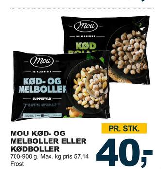 Let-Køb Mou kød- og melboller eller kødboller tilbud