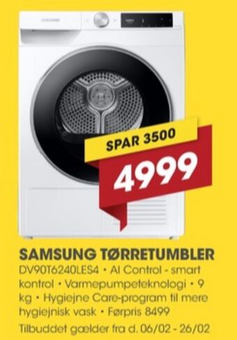 Punkt1 Samsung tørretumbler tilbud