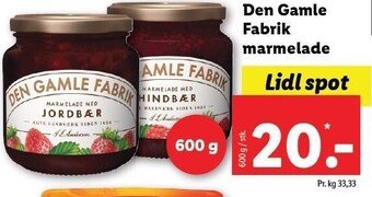 Lidl Den gamle fabrik marmelade tilbud