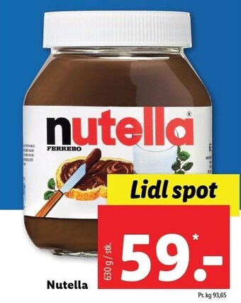 Lidl Nutella tilbud