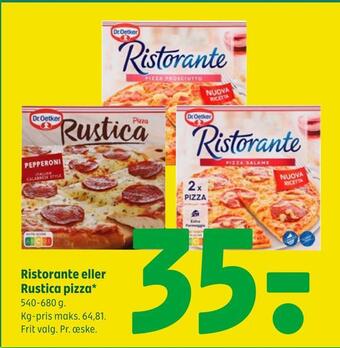 Coop 365 Ristorante eller rustica pizza tilbud