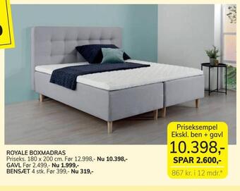 Daells Bolighus Royale boxmadras tilbud