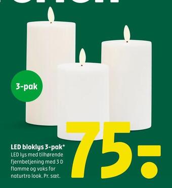 Coop 365 Led bloklys 3-pak tilbud