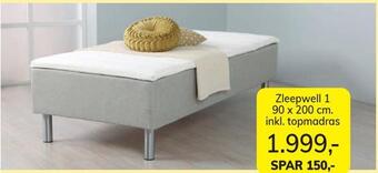 Daells Bolighus Zleepwell 1 90 x 200 cm. inkl. topmadras tilbud