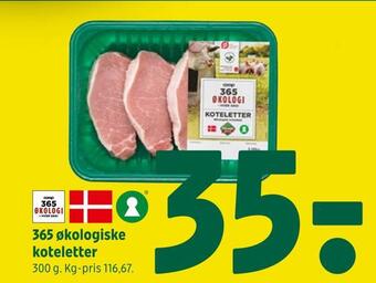 Coop 365 365 økologiske koteletter tilbud
