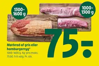 Coop 365 Mørbrad af gris eller hamburgerryg tilbud