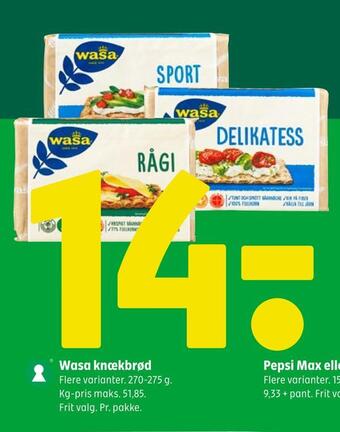 Coop 365 Wasa knækbrød tilbud