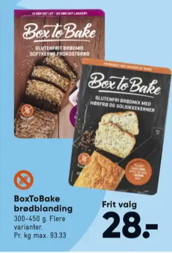 Box to bake melblanding