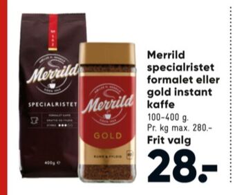 Bilka Specialristet kaffe formalet tilbud