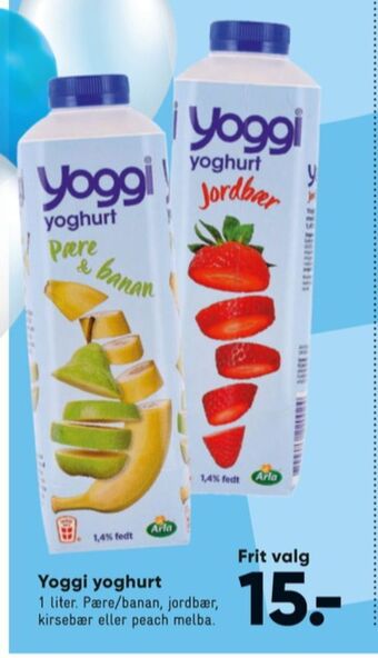 Bilka Yoggi yoghurt pære & banan tilbud