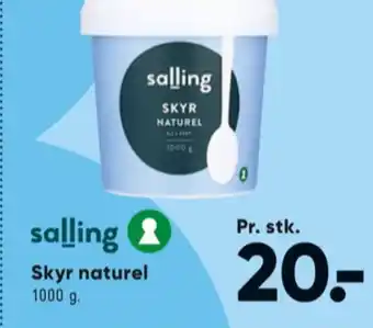 Bilka Salling øko skyr naturel tilbud
