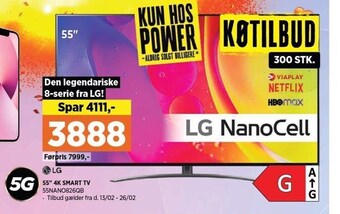 Power Lg 55" 4k smart tv tilbud