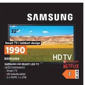 Power Samsung hd ready led tv 32" tilbud