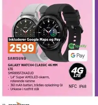 Power Galaxy watch4 classic 46 mm lte tilbud
