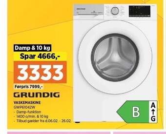Power Grundig vaskemaskine tilbud