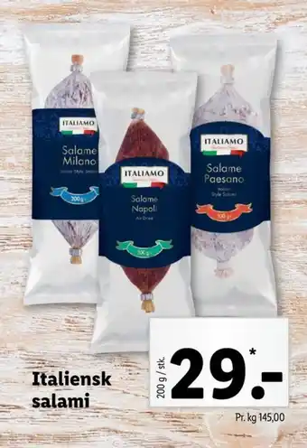 Lidl Italiamo salami tilbud