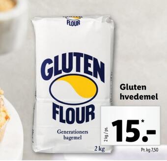 Lidl Gluten flour hvedemel tilbud