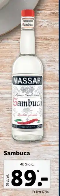 Lidl Massari sambuca tilbud