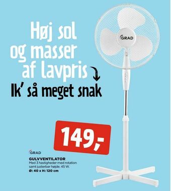 jem & fix Gulvventilator tilbud