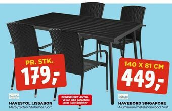 jem & fix Havebord singapore tilbud