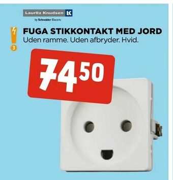 jem & fix Fuga stikkontakt med jord tilbud