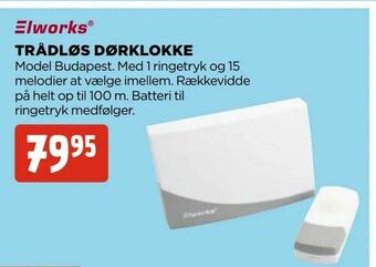 jem & fix Trådløs dørklokke tilbud