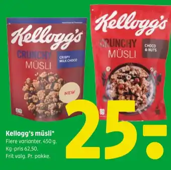 Coop 365 Kelloggs müsli tilbud