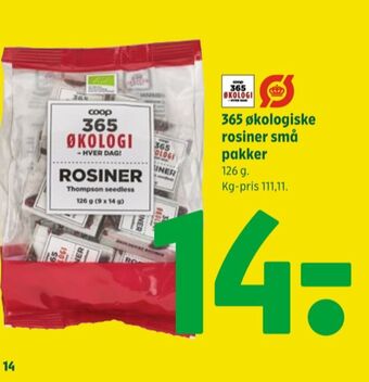 Coop 365 Coop 365 rosiner tilbud
