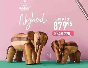 Imerco Kay bojesen elefant 9 cm. tilbud