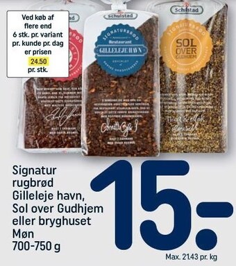Signatur rugbrød gilleleje havn, sol over gudhjem eller bryghuset møn