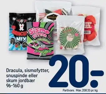 REMA 1000 Dracula, sismofytter, snuspinde eller skum jordbær tilbud