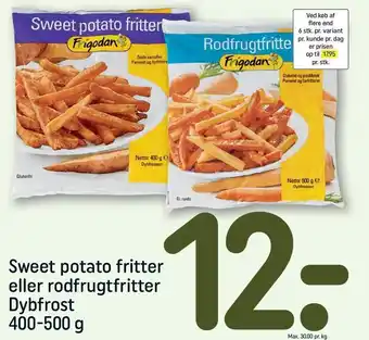 REMA 1000 Sweet potato fritter eller rodfrugtfritter tilbud