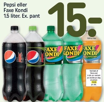 REMA 1000 Pepsi eller faxe kondi tilbud