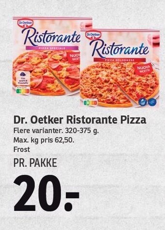 SPAR Dr. oetker ristorante pizza tilbud