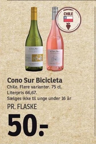 SPAR Cono sur bicicleta tilbud