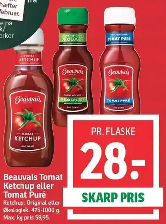 Beauvais tomat ketchup el. tomat pure