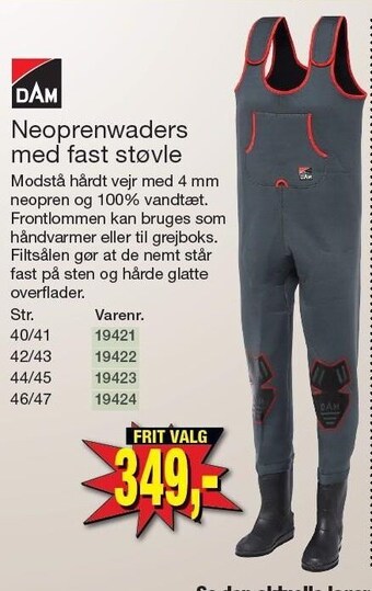 Harald Nyborg Neoprenwaders med fast støvle tilbud