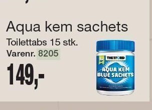 Aqua kem sachets