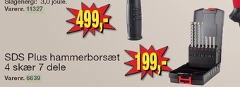 Harald Nyborg Sds plus hammerborsæt 4 skær 7 dele tilbud