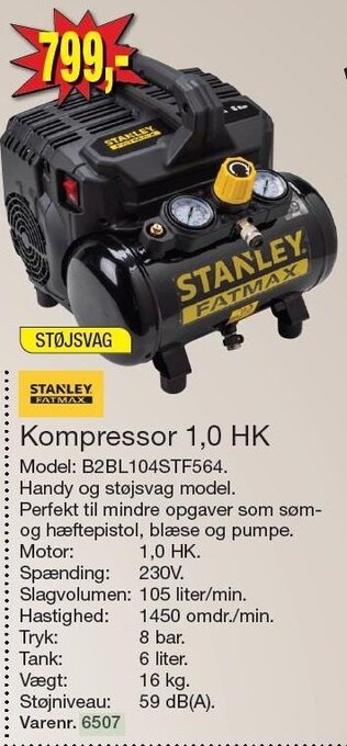 Harald Nyborg Stanley fatmax kompressor 1,0 hk tilbud