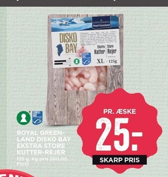 MENY Royal greenland disko bay ekstra store kutter-rejer tilbud