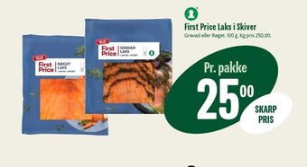 Min Købmand First price laks i skiver tilbud