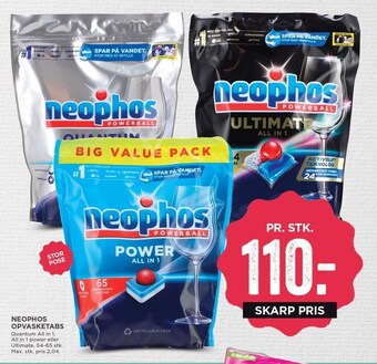 MENY Neophos opvasketabs tilbud