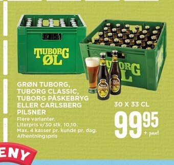 MENY Grøn tuborg, tuborg classic, tuborg påskebryg el. carlsberg pilsner tilbud