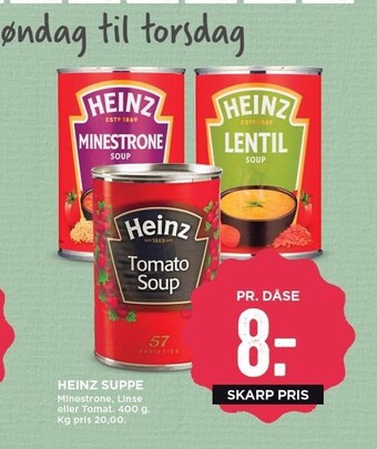 MENY Heinz suppe tilbud