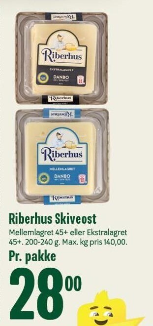Min Købmand Riberhus skiveost tilbud