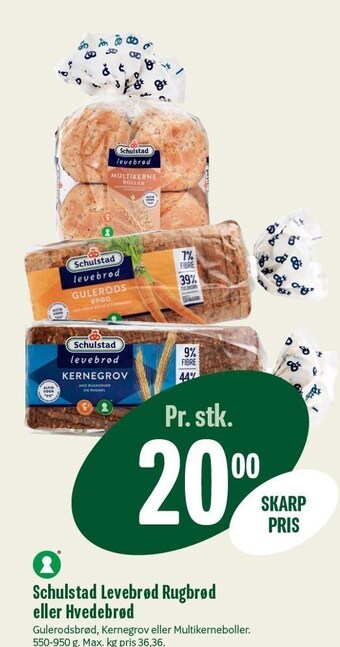 Min Købmand Schulstad levebrød rugbrød eller hvedebrød tilbud