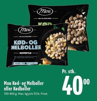 Min Købmand Mou Kød - Og Melboller Eller Kødboller tilbud