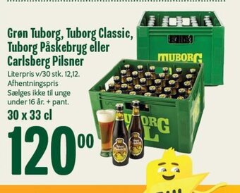 Min Købmand Grøn Tuborg, Tuborg Classic, Tuborg Påskebryg Eller Carlsberg Pilsner tilbud